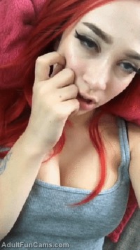 best of Ahegao red head
